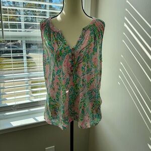 Lilly Pulitzer Essie Top - Unicorn Of The Sea Size XL